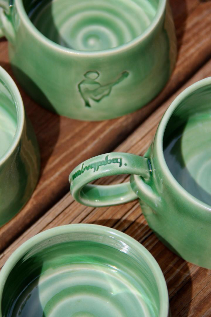 handmade ring mugs with elvish text