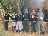 kids drinking clean water nyeri kenya